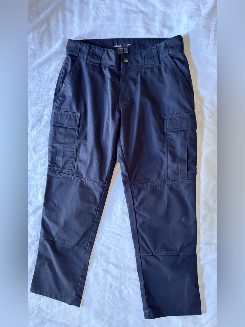 5.11 Tactical Women’s Cargo Pants Size 12 Navy Ripstop Knee Pads Workwear - Picture 4 of 8